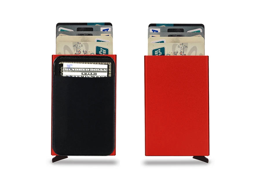 ID Bank Credit Card Holder Men's Wallet Anti Rfid Blocking Protected Magic Business Anti-theft Slim Thin Men Money CardHolder