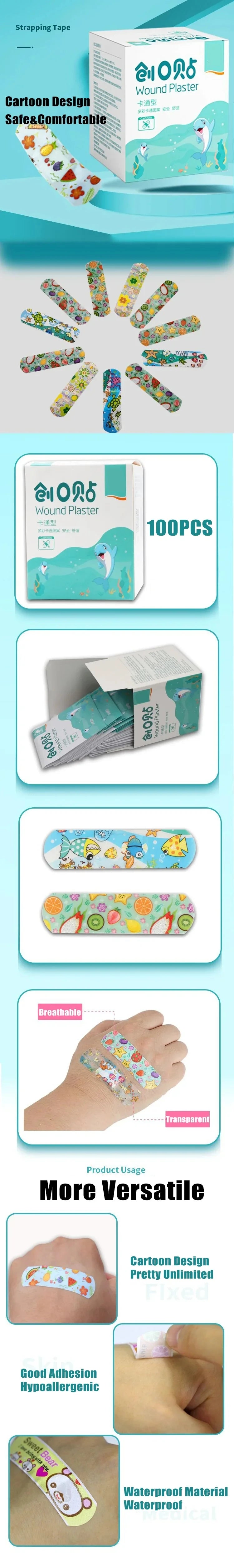 "100Pcs Kids Bandages Bulk Kids Cute Cartoon Bandages Flexible Adhesive Strips Medical Waterproof Breathable for Children "