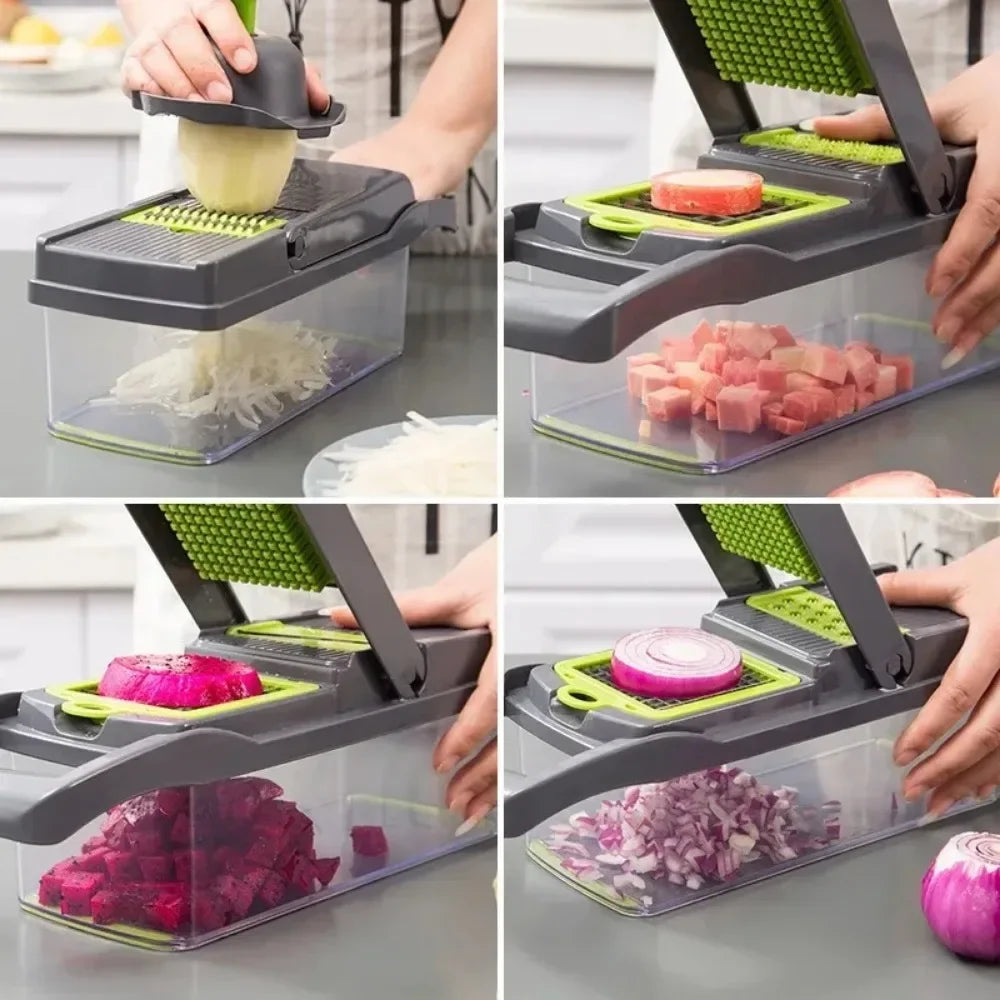14-in-1 Multi Vegetable Chopper — Slice, Dice & Prep in Seconds