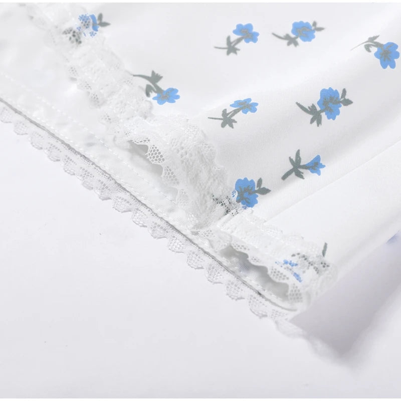 Elegant Printed Women's Dress Sleeveless Square Collar Waist-Closed Lady Mini Dresses With Waist Tape 2026 Summer Female Robe