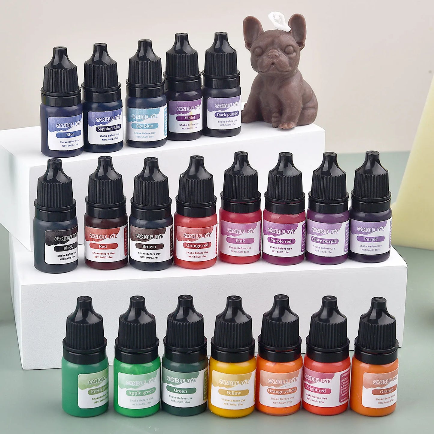 5ml/Bottle Candle Wax Pigment Colorant Non-Toxic Soy Candle Wax Pigment Liquid Dye Soy Wax DIY Soap Dyes Candle Making Supplies