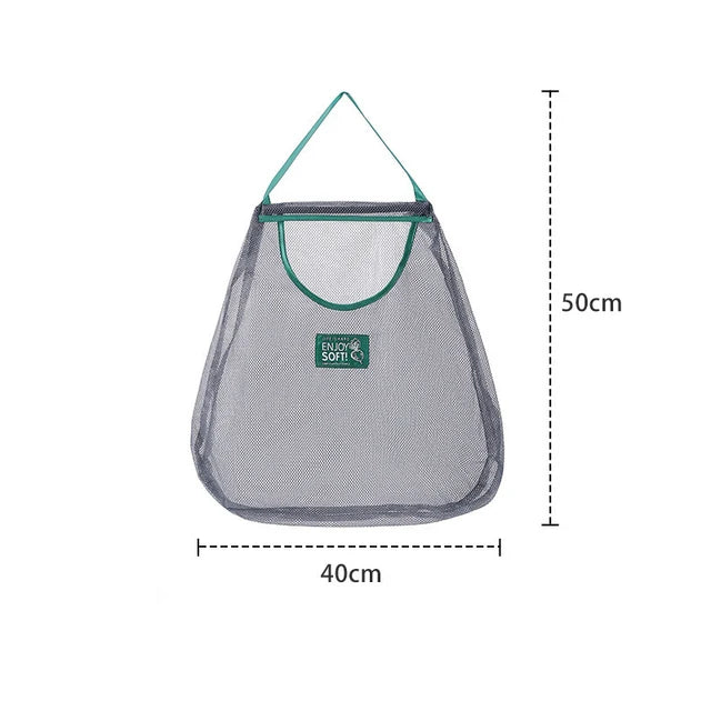 Reusable Kitchen Hanging Mesh Storage Bag – Fruit, Vegetable & Garlic Net Bag
