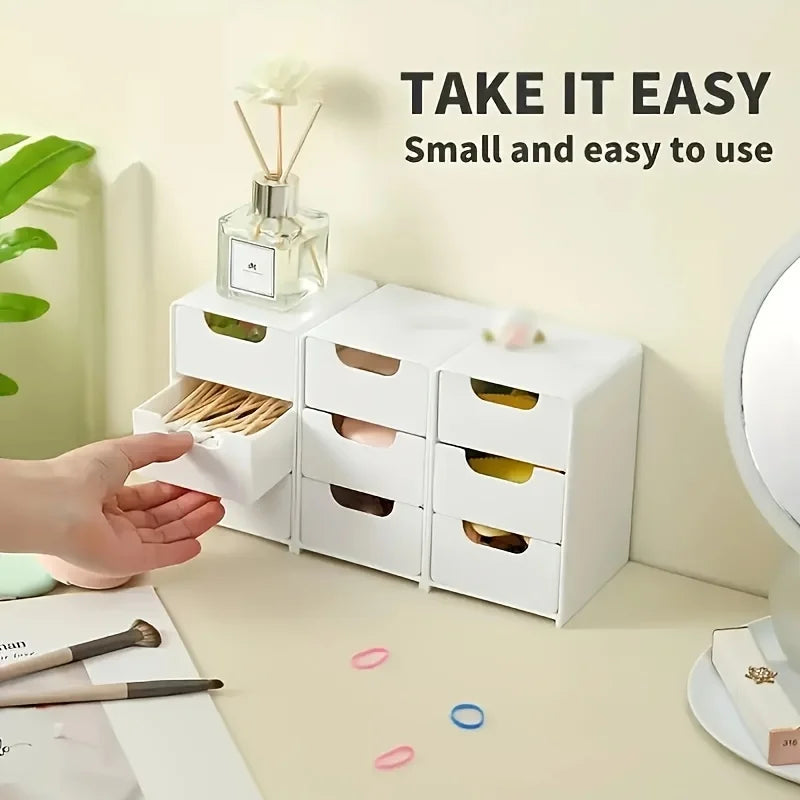 3-Tier Desktop Organiser with Drawers – Office, Jewellery & Cosmetics Storage