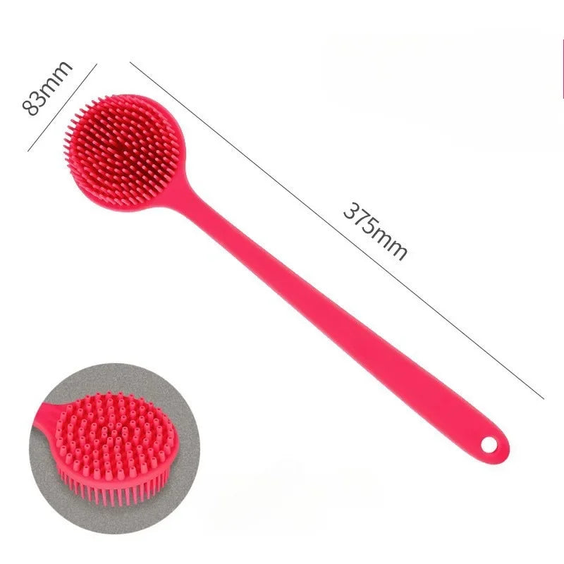 Long Handle Silicone Back Scrubber Brush – Deep Cleansing & Exfoliating Body Brush