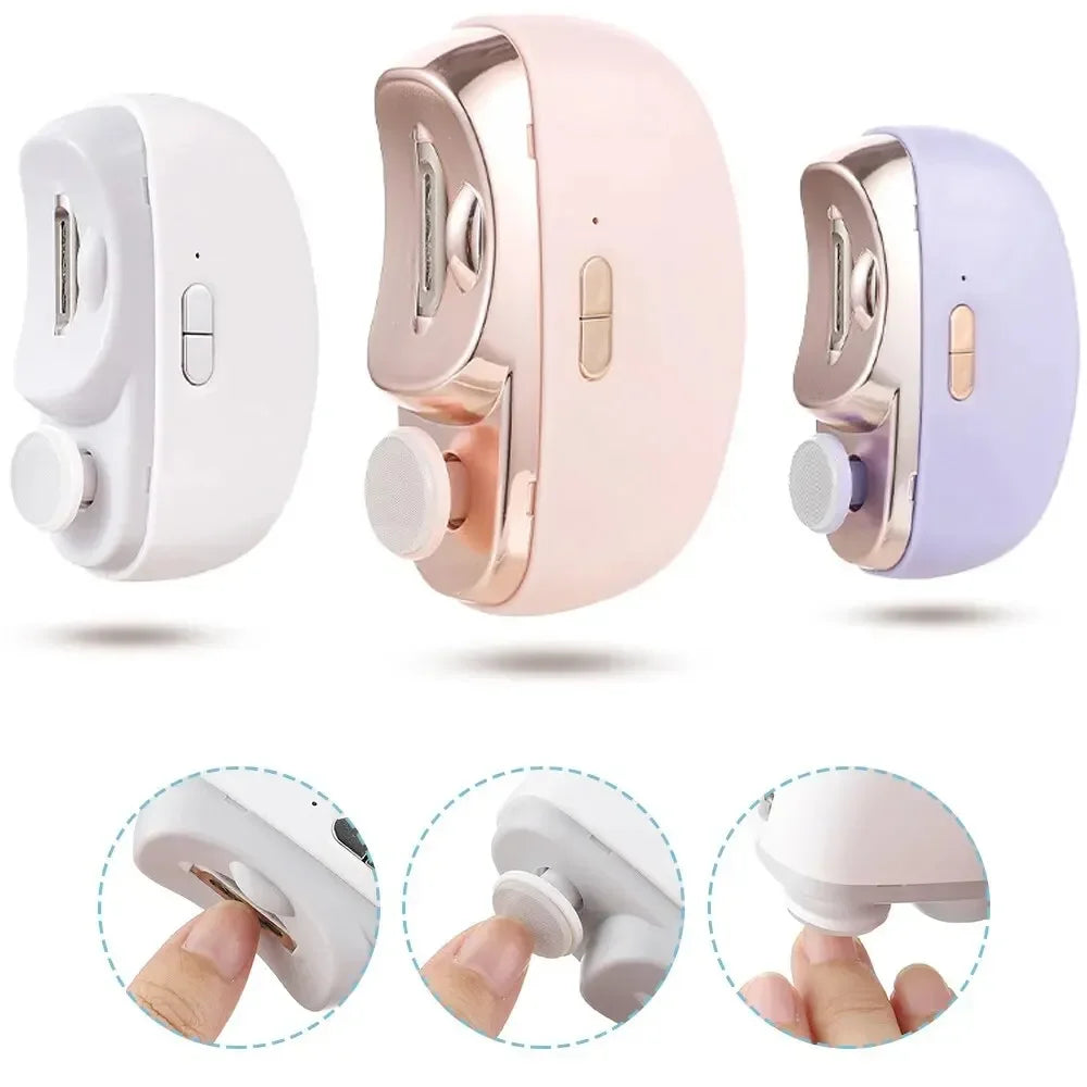 Multifunctional Electric Nail Clipper Anti Splash Nail Trimmer Portable 2 In 1 Manicure Pedicure Cutter For Baby Adults