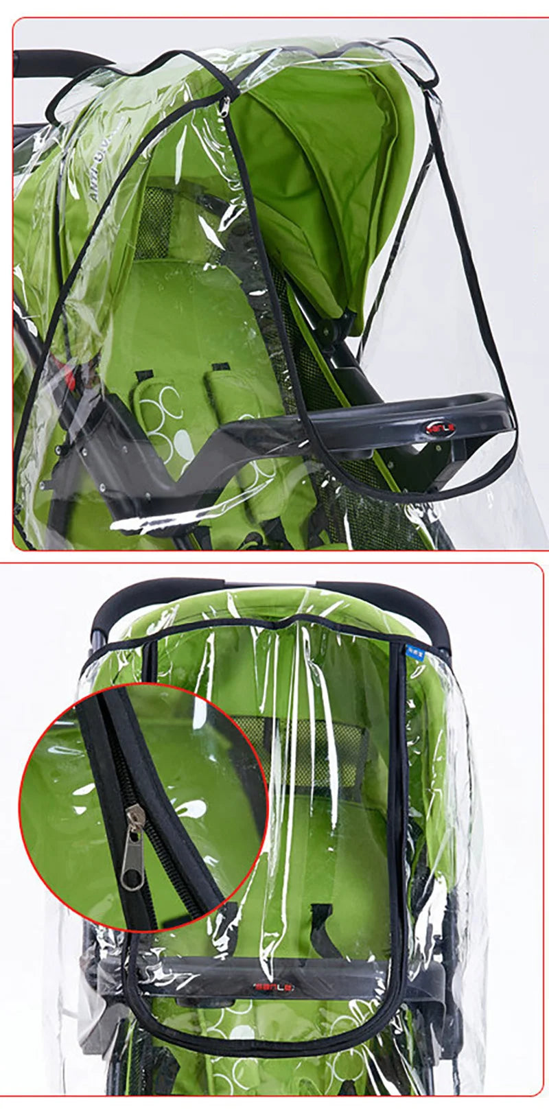 Waterproof Baby Stroller Rain Cover Windproof Baby Carriage Cover Raincoat Pram Rain Cape Outdoor Stroller Accessories