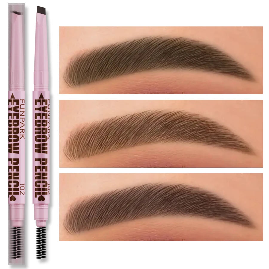 2-in-1 Waterproof Eyebrow Pen & Brush – Long-Lasting 5-Colour Brow Tattoo Pencil