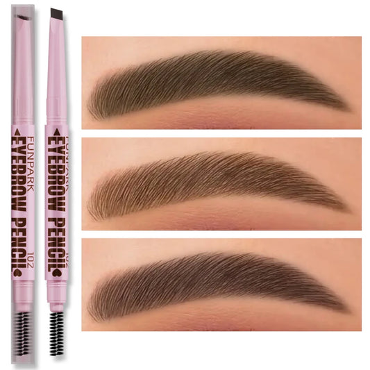 2-in-1 Waterproof Eyebrow Pen & Brush – Long-Lasting 5-Colour Brow Tattoo Pencil