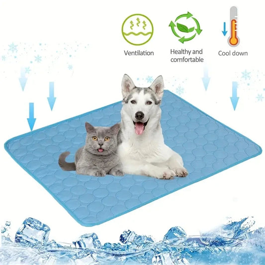 Dog & Cat Summer Cooling Mat – Extra Large Pet Cold Pad Blanket for Dogs & Cats