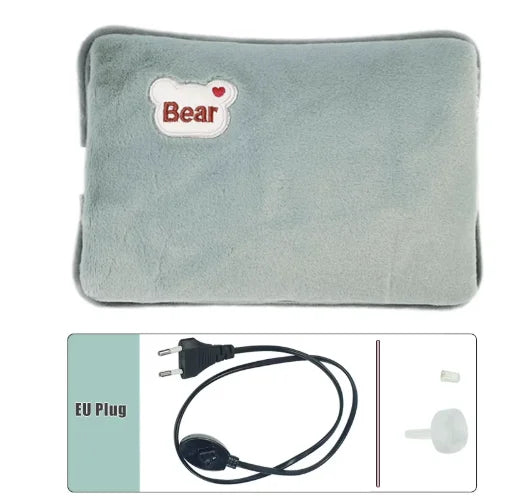 Rechargeable Hand Warmer (EU Plug) - Cute Reusable Hot Compress Bag & Hot Water Bottle