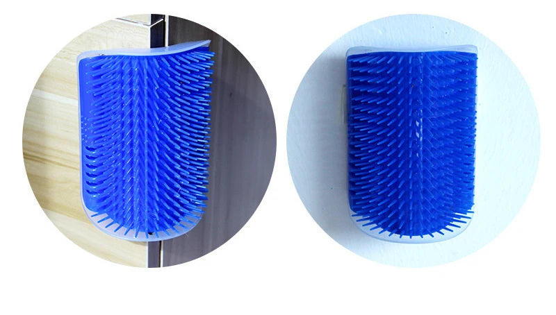 Cat Corner Grooming Massage Brush – Self-Cleaning Scratch & Comb for Kittens