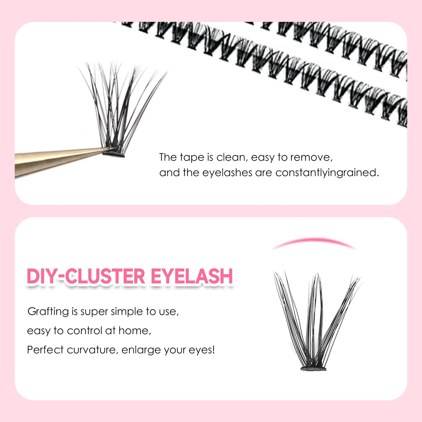 DIY Wimpers Extension Kit Wimpers 200 Stuks Clusters Wimpers Bond en Seal Make-up Tools voor Wimpers Lijmen Lijm Accessoires
