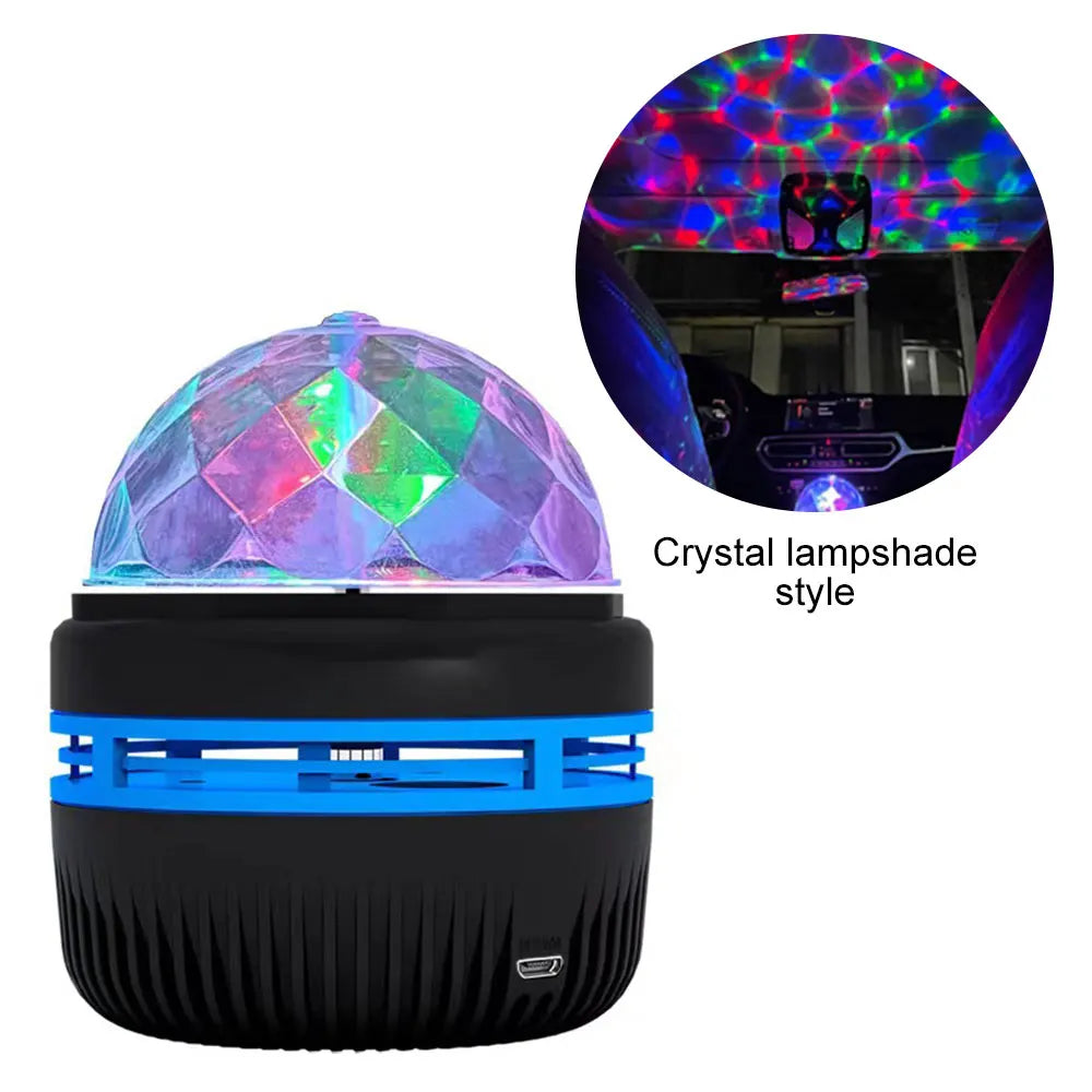 LED Starry Sky Projector – 360° Rotating USB Atmosphere Lamp for Bedroom & Events
