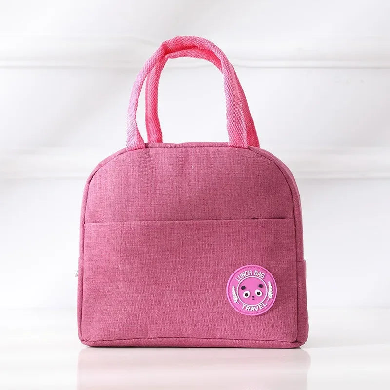 Ins Fashion Tote Lunchbox Thermal Bag Women Men Bento Storage Insulated Lunch Bag Portable Cooler Picnic Insulation Bags Handbag