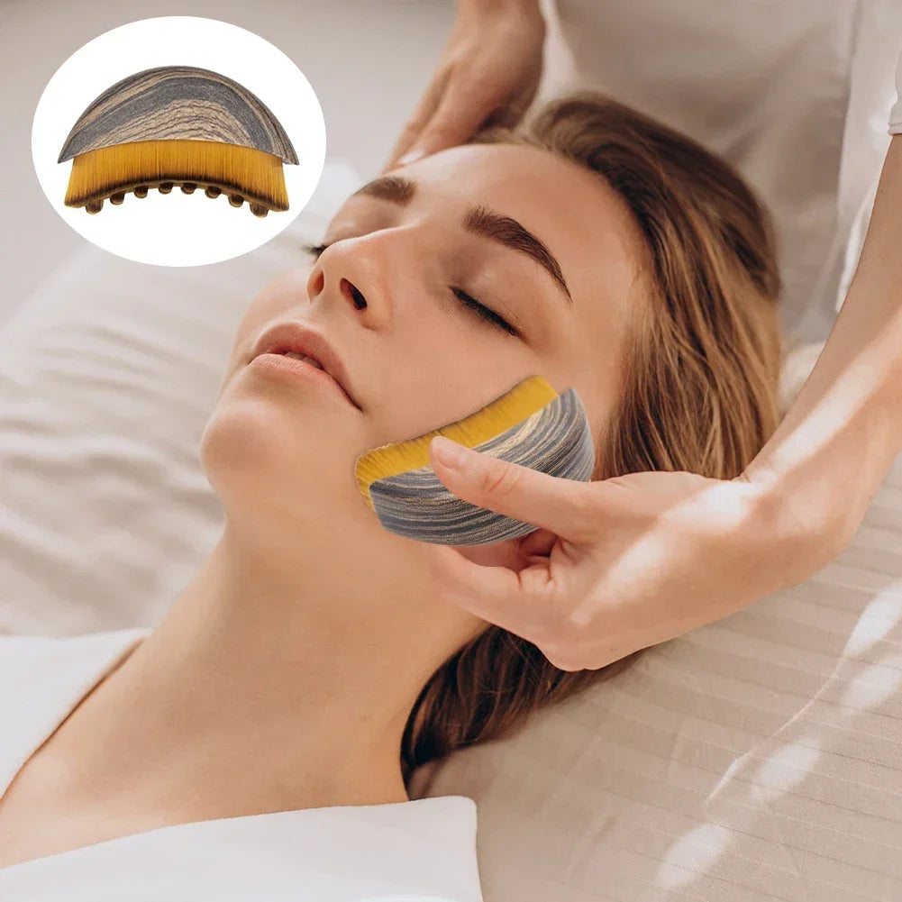 Lymphatic Drainage Facial Contour Brush – Chin & Jawline Sculpting Tool
