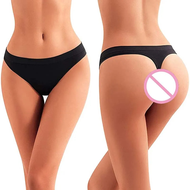 3Pcs/Set Thongs Women's Panties Striped Briefs Girls Solid Color Elastic Underwear Female Sexy Lingeries Hot Comfort G-string