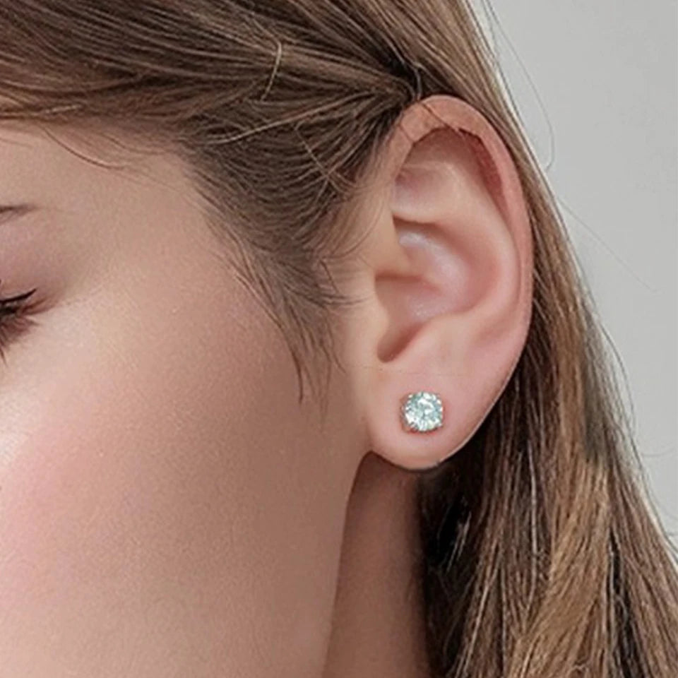 Punk round Zircon Magnetic Ear Studs Crystal CZ Non Piercing Jewelry for Men And Women Strong Magnet Clip Earrings