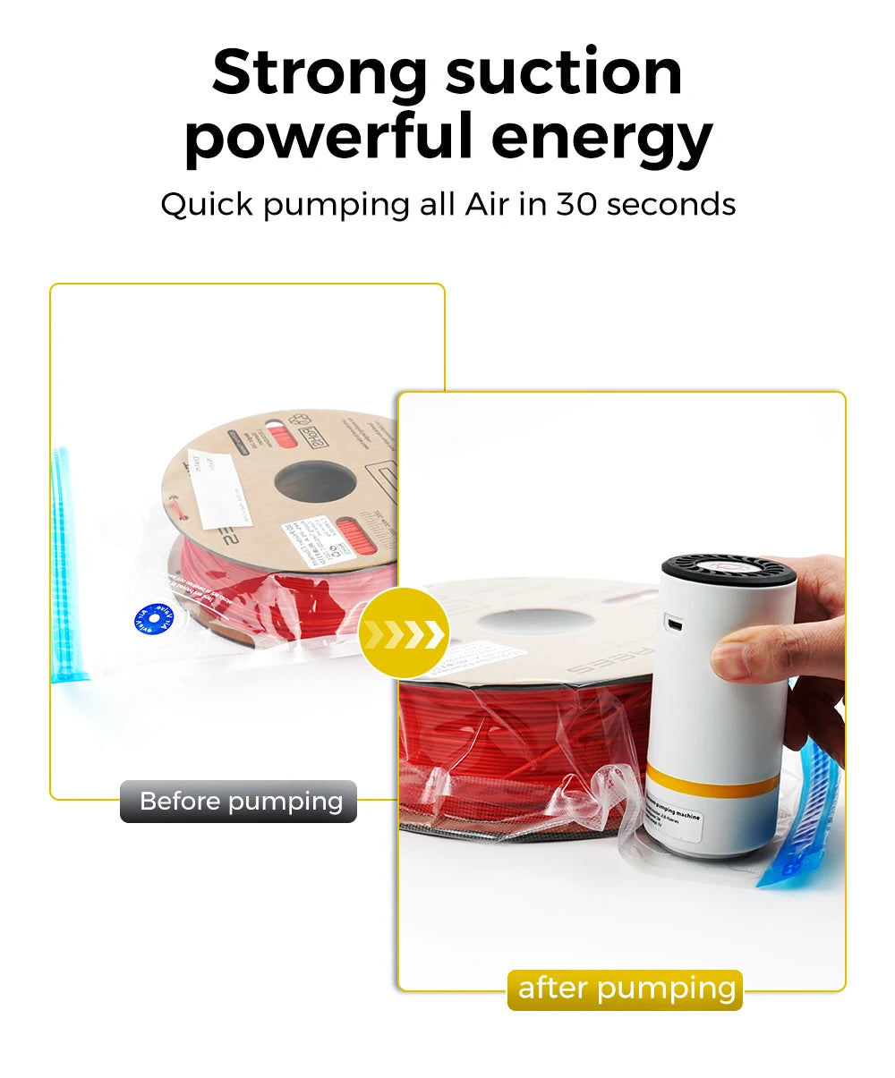 USB Rechargeable Electric Air Pump Vacuum Automatic Compressed Bag Electric Pump For 3D Printer Filament Vacuum Bag Keep Dry