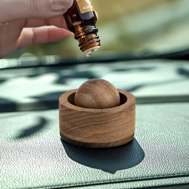 Mini Wooden Car & Home Essential Oil Diffuser – Natural Fragrance for Bedroom & Bathroom