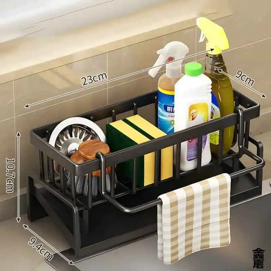 Tap-Mounted Sink Spice Shelf – Space-Saving Kitchen Organiser with Drainage