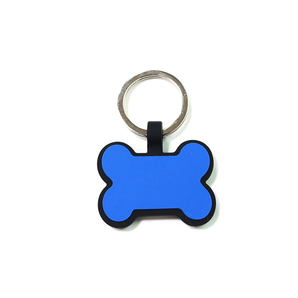 Personalized Silent Silicone Pet ID Tag – Custom Engraved Name & Number