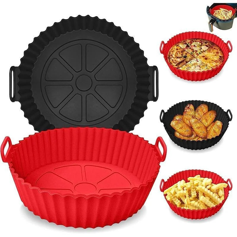 Reusable Silicone Air Fryer Liner – Non-Stick Food-Safe Basket Insert