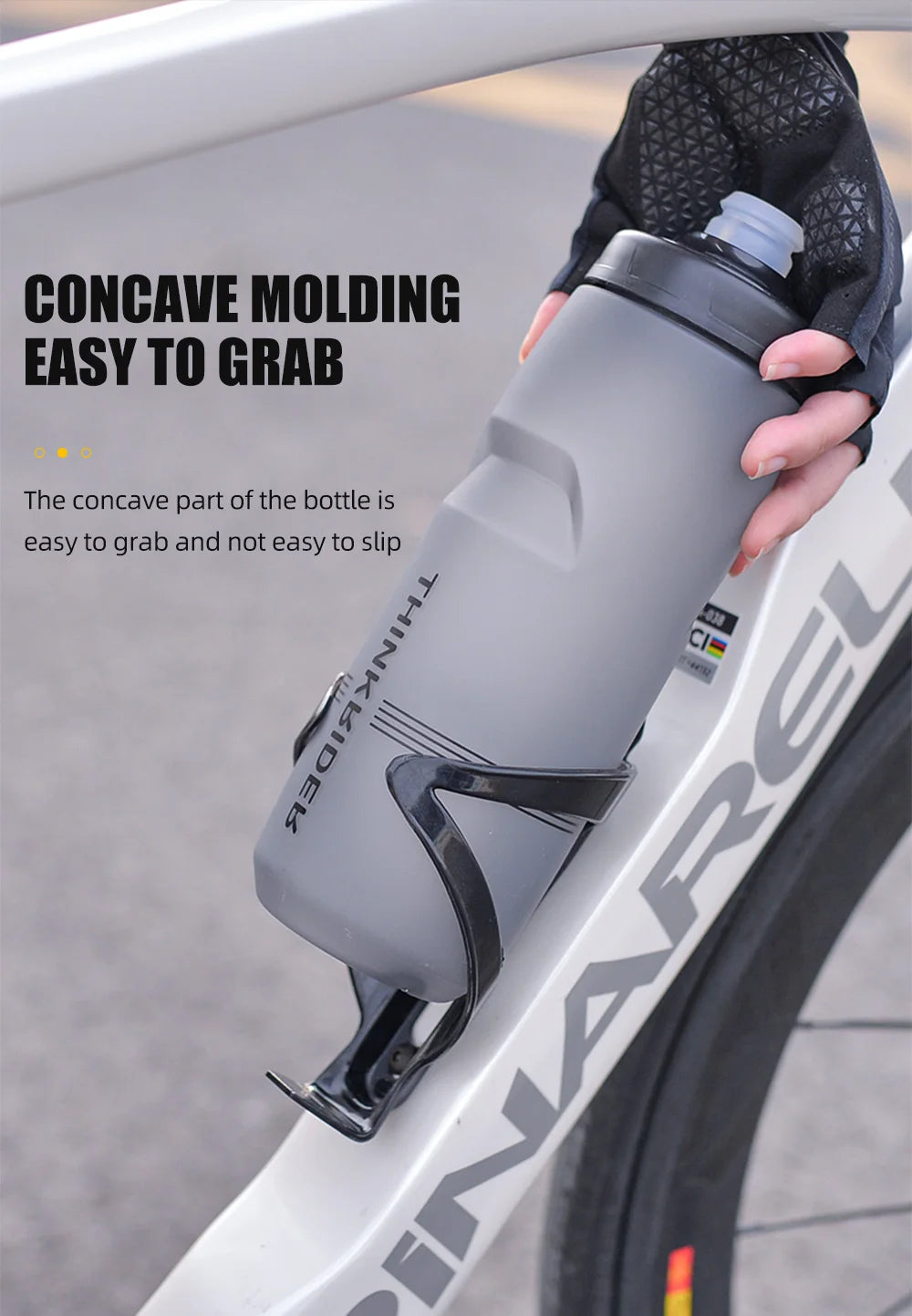 ThinkRider MTB Cycling Water Bottle – 620ml & 750ml Squeeze Sports Bottle