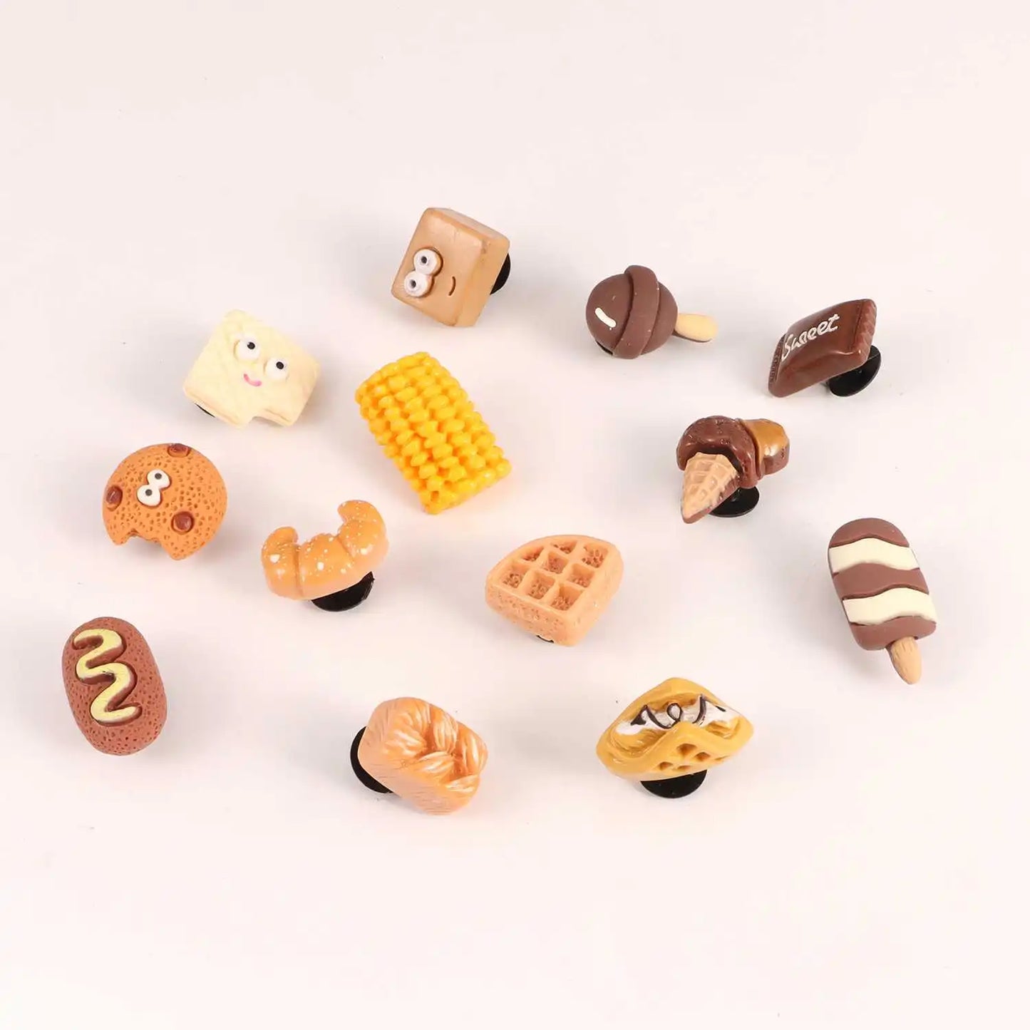 Yellow Aesthetic  Charms Set Cute Smiley Face Flower Heart Shoe Charms DIY Sweet Shoe Decorations for Sandals Wo