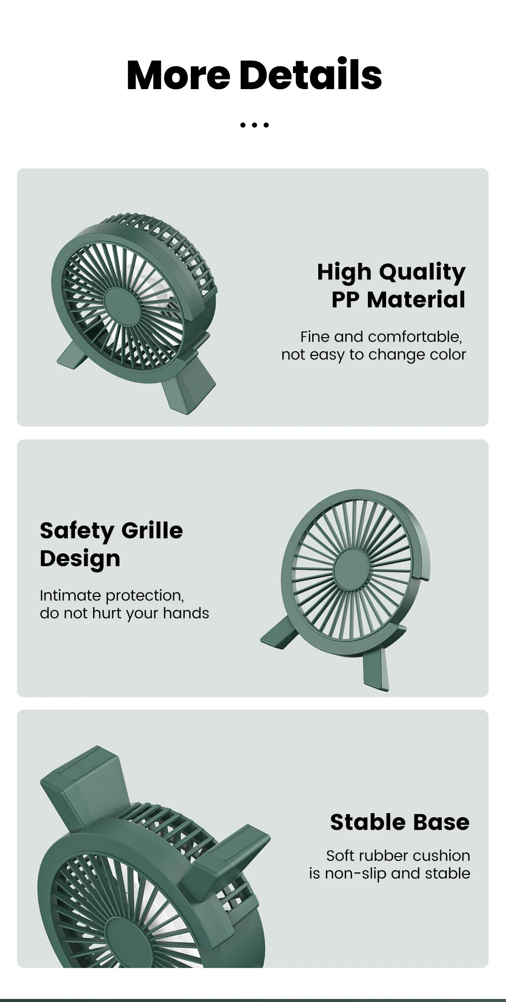 Mini Rechargeable Desk Fan — Portable Cooling for Home, Office & On-the-Go