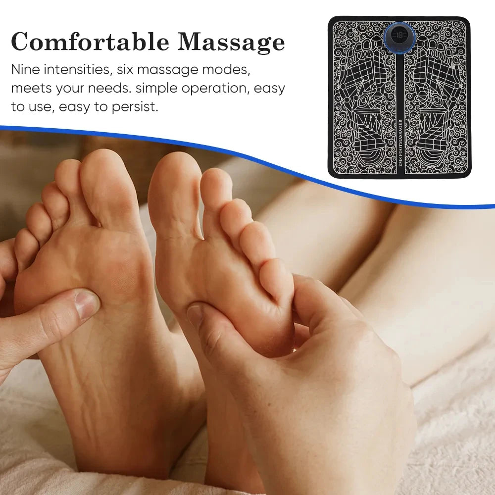 Electric Foot Massager Pad – EMS Muscle Relaxation Trainer for Home & Fitness