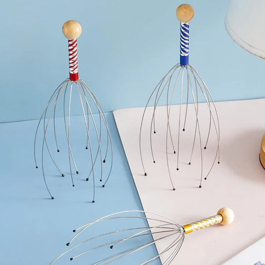 Octopus Head Scalp Massager – Stainless Steel Stress Relief Brain Scratcher