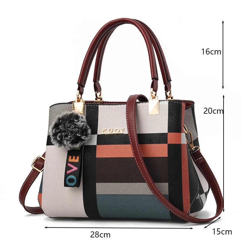 PU Leather Large Capacity Luxury Tote Shoulder Bag – Women's Travel Handbag