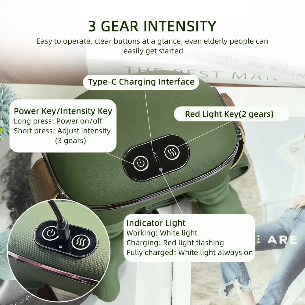Wireless Bionic Finger Neck & Shoulder Kneading Massager – Shawl Wrap Design