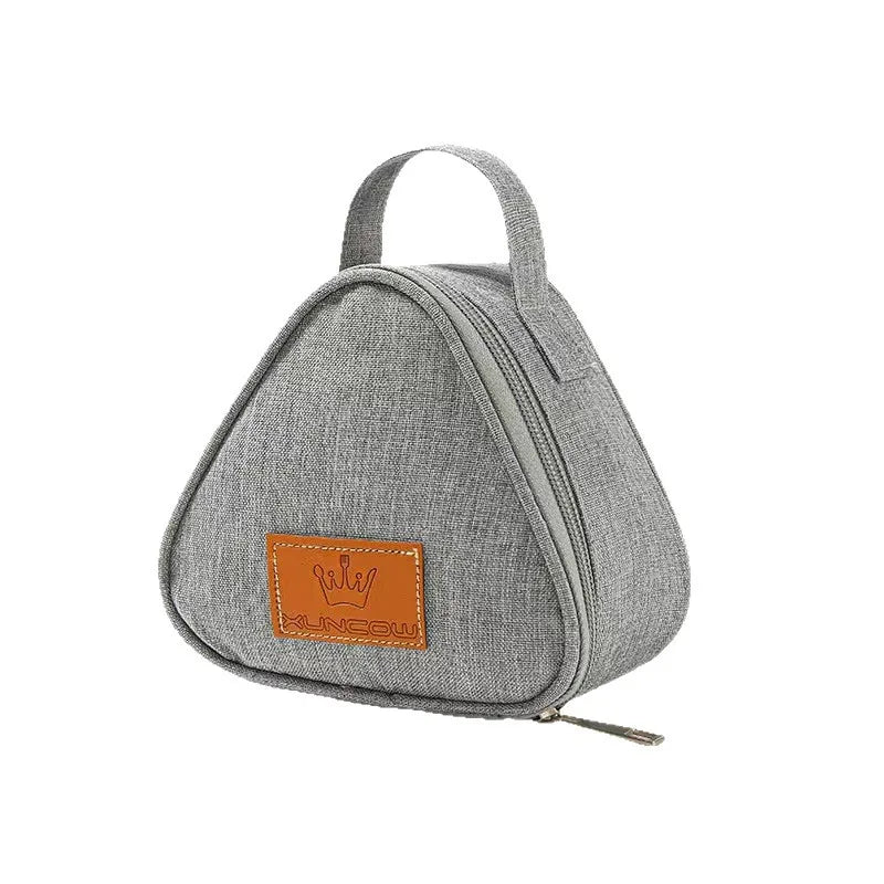 Triangle Portable Breakfast Insulation Bag Aluminum Foil Lunch Bag Mini Rice Vegetable Roll Outdoor Picnic Lunch Box