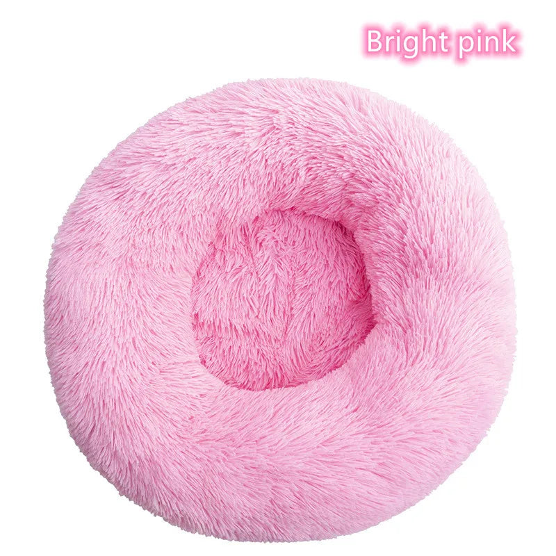 New Cat Dog Bed Super Soft Pet Cat Bed Pet Mattress Plush Washable Calm Donut Bed Comfortable Sleeping Artifact Suitable Winter