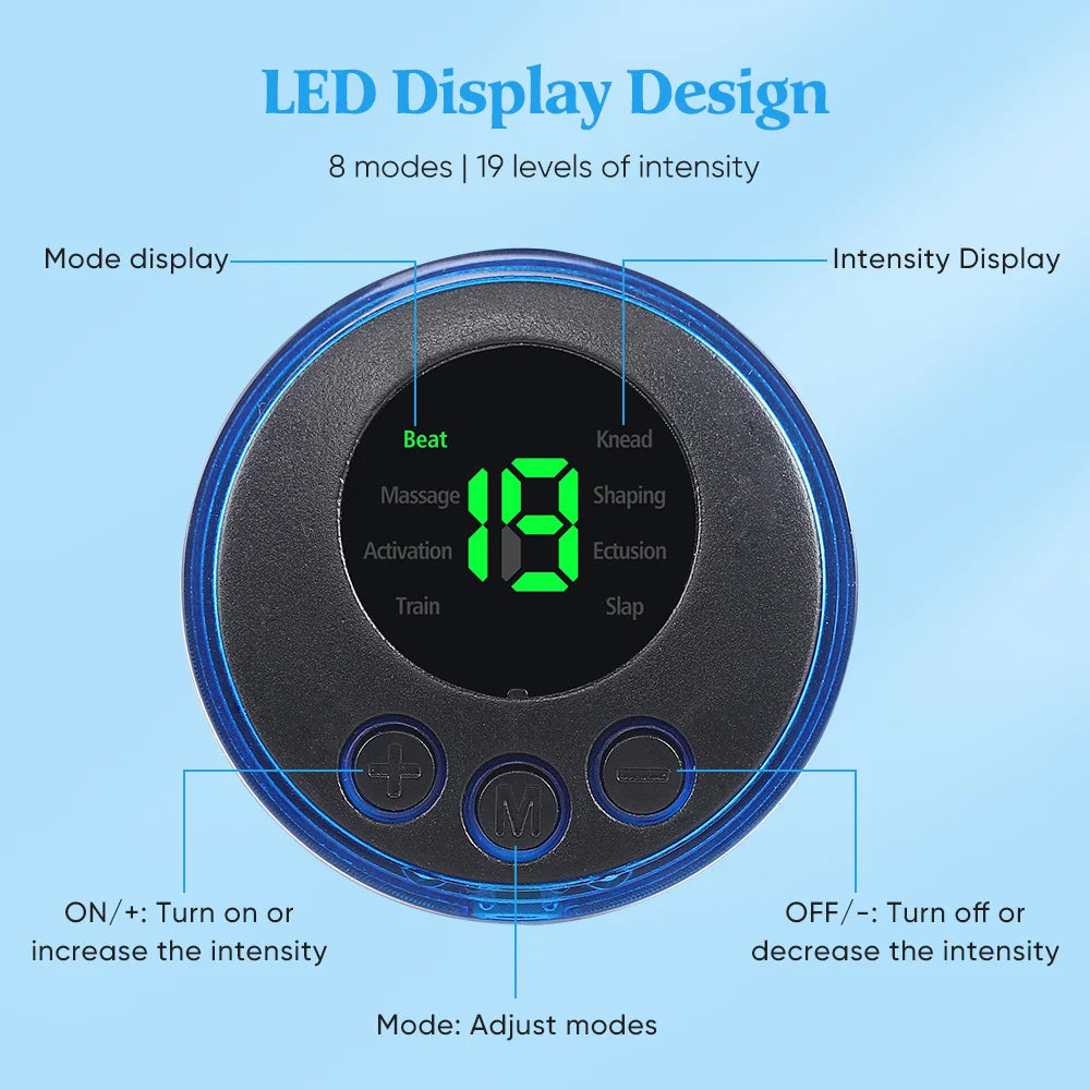 EMS Electric Neck & Back Massager Pad – Low Frequency Muscle Stimulator Patches