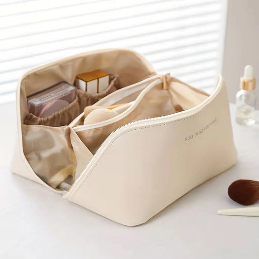 Women's Luxury Zip Makeup & Toiletry Organiser Bag – Travel Cosmetic Case