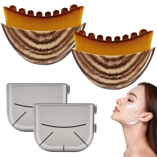 Facial Lymphatic Drainage Contour Brush – Face Chin Sculpting Massager