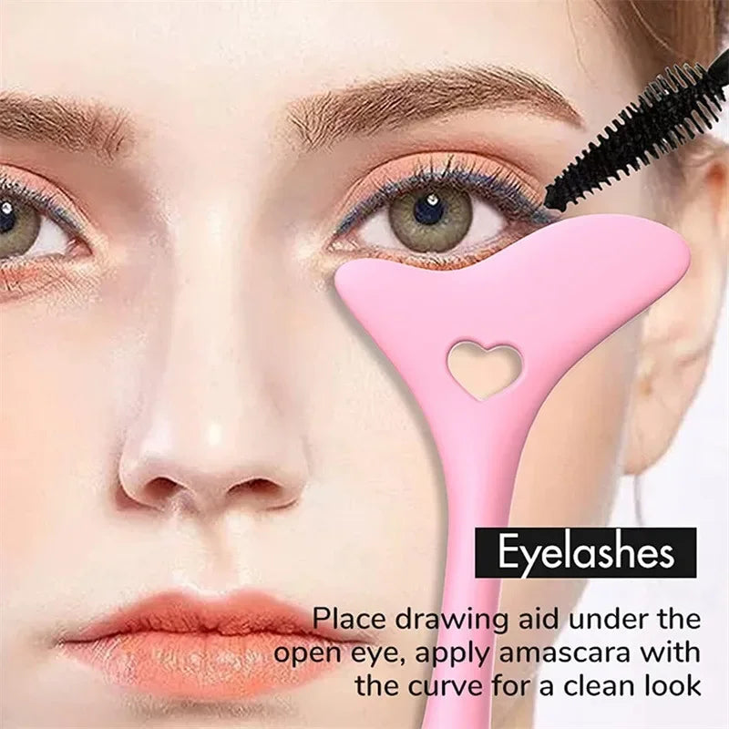 Silicone Eyeliner & Lipstick Stencil Aid – Reusable Wing Tip Makeup Tool
