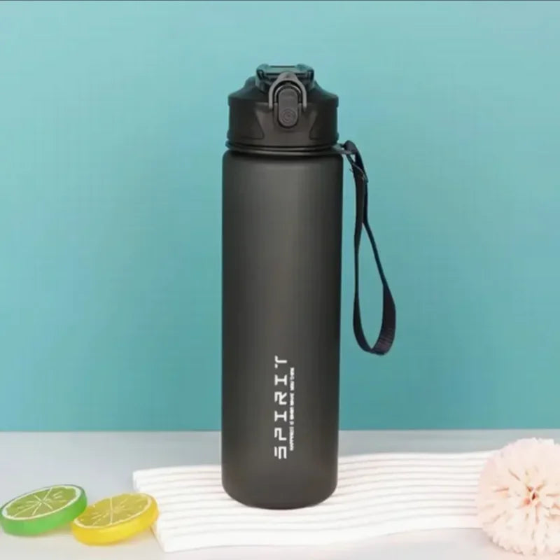 Sports Water Bottle with Time-Tracking Straw – Flip Lid, Leak-Proof, 750ml