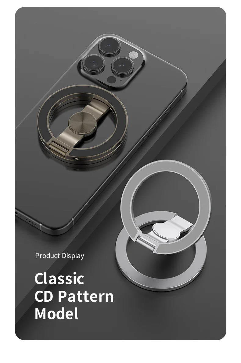 MagSafe Foldable 360° Rotating Phone Holder – Double-Sided Magnetic Grip Stand for iPhone