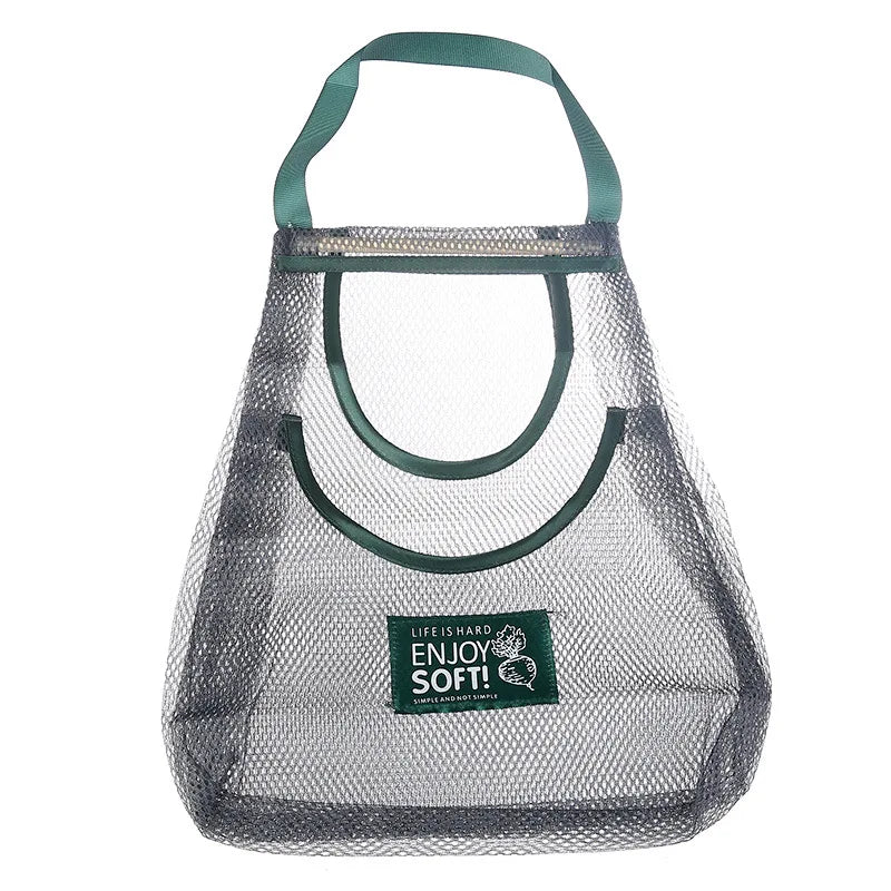 Reusable Kitchen Hanging Mesh Storage Bag – Fruit, Vegetable & Garlic Net Bag