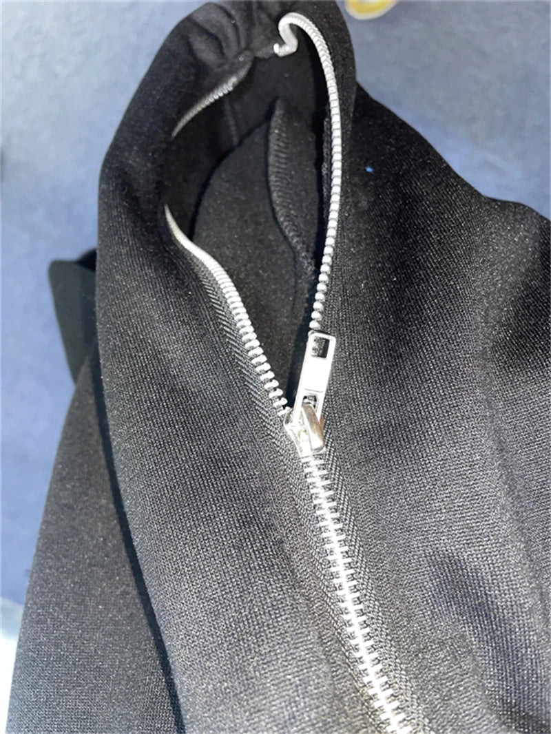 Zipper Hoodies Women/Men Trendy Long Sleeve Hooded Fleece Sweatshirt Casual Campus Streetwear Sportswear Hot Sales High Quality