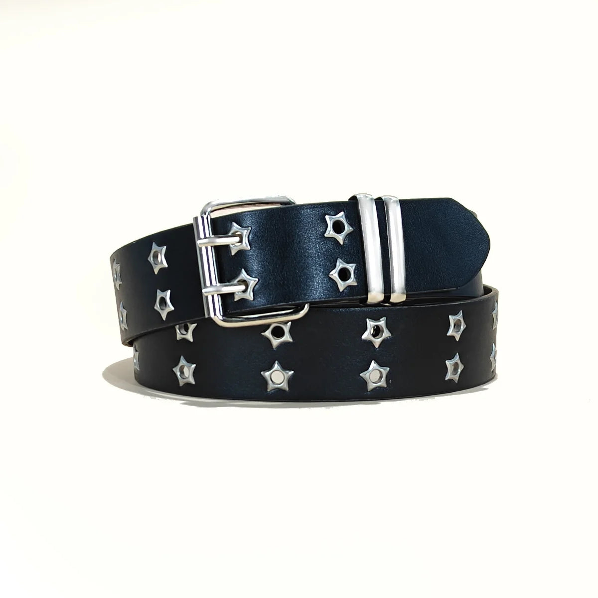 Retro Square Rivet Men's Belt With Three Row Needle Buckle Hip-Hop Rock Punk Y2k Style Jeans Belts For Women Goth Waistband