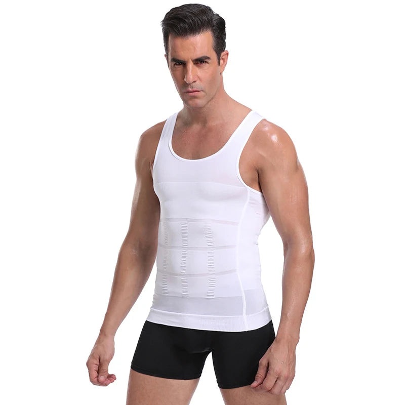 Men's Slimming Compression Vest – Body Shaper Corset Shirt for Tummy & Waist Control
