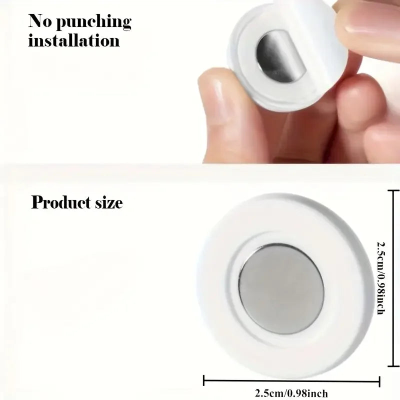 No-Drill Magnetic Remote Control Wall Holder – Set of 3, Space-Saving Design