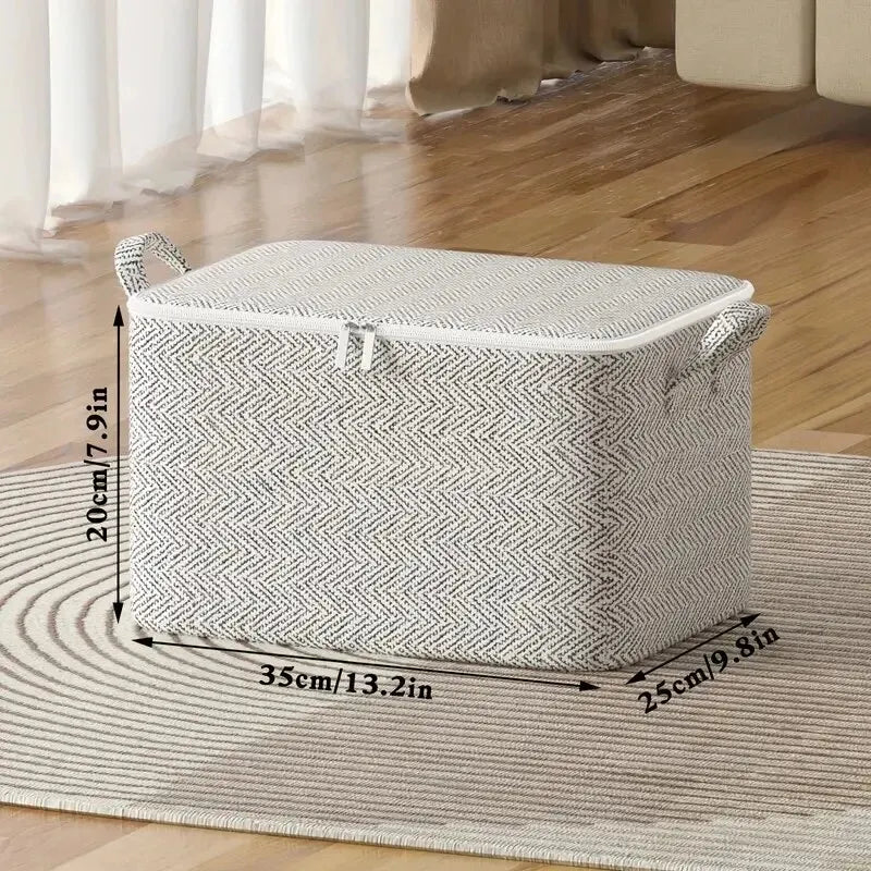Large Capacity Non-Woven Storage Bag – Wardrobe Organiser for Quilts & Clothing