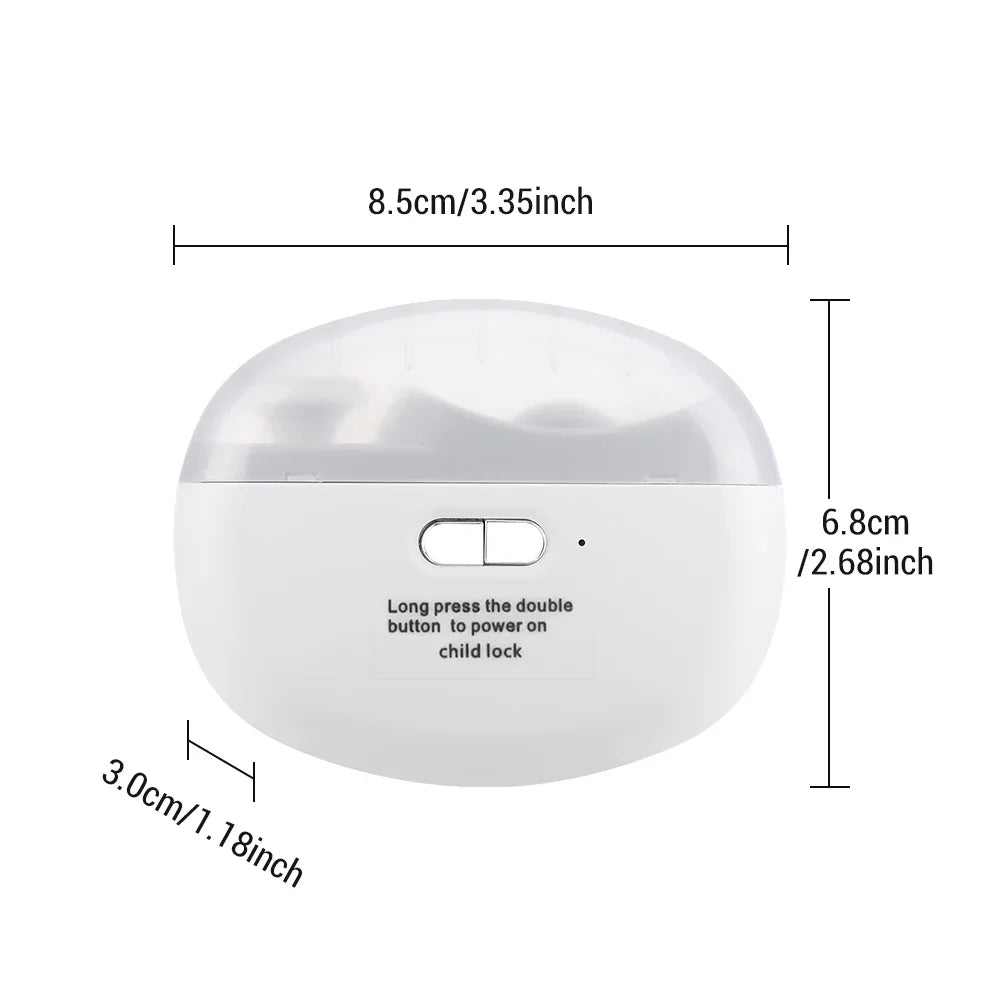 Multifunctional Electric Nail Clipper Anti Splash Nail Trimmer Portable 2 In 1 Manicure Pedicure Cutter For Baby Adults