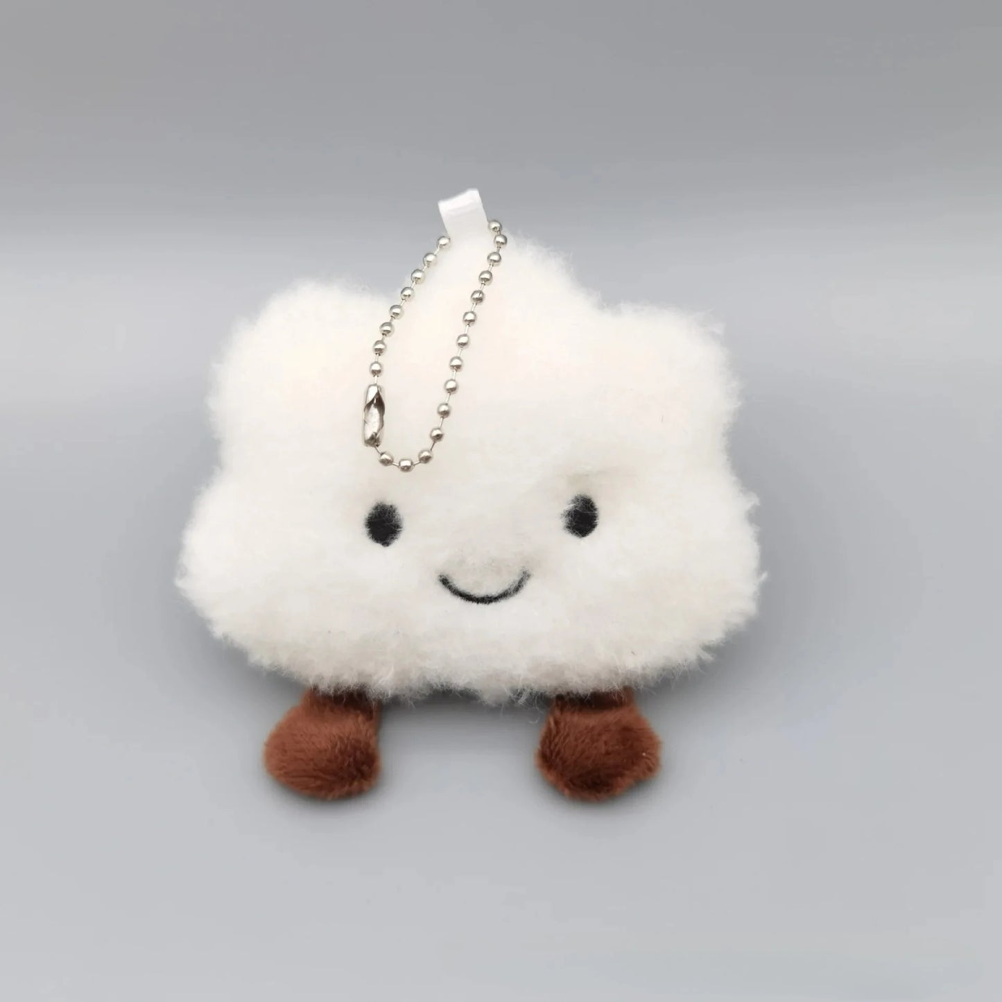 Cute Plush Smile Cloud Keychain Cotton Stuffed Doll Toy Keyring Backpack Bag Pendant Car Key Chains For Women Girls Gift