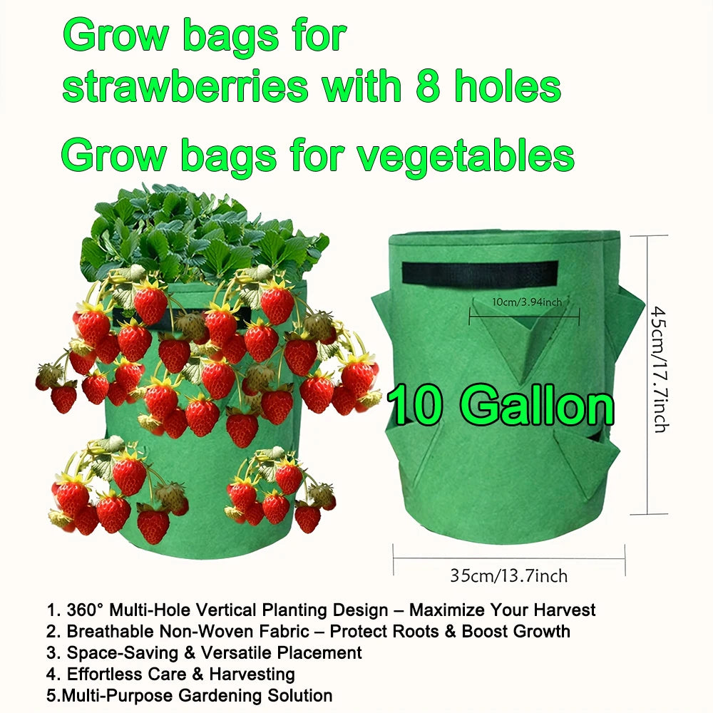 Hanging Grow Bags for Strawberries Tomatoes Hanging Planting Grow Bag Vertical Garden  Strawberry Planter Pot Aeroponic Tower